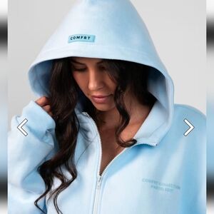 Comfrt Adult Pastel Collection Baby Blue Hoodie Mega-Oversized Fit Size Small